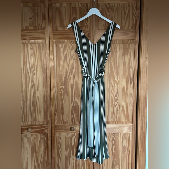 Olive Green, White, and Black Jumpsuit - Picture 2 of 2